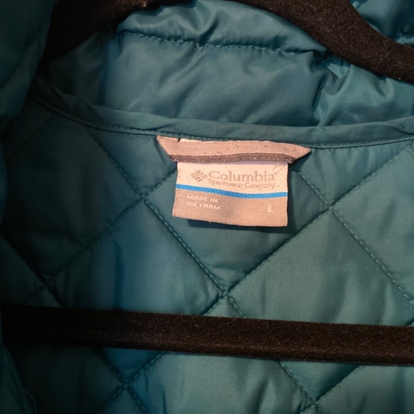 Vintage Columbia Outdoor Jacket Quilted Puffer Green Womens L - Picture 3 of 5